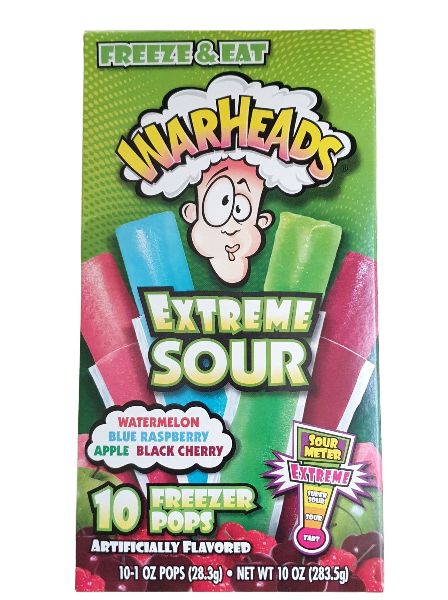 WARHEADS 10pk Extreme Sour Freezer Pops 283.5g