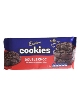 Cadbury cookies double choc with choc chips 156g