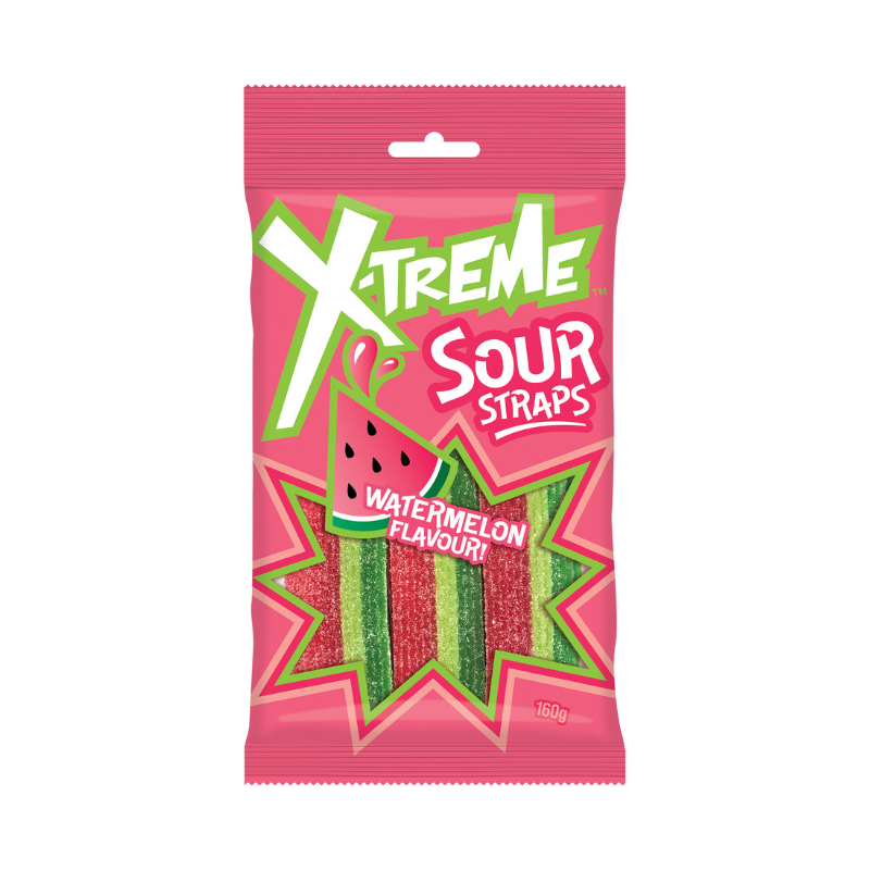 X Treme Sour Straps Watermelon 160g