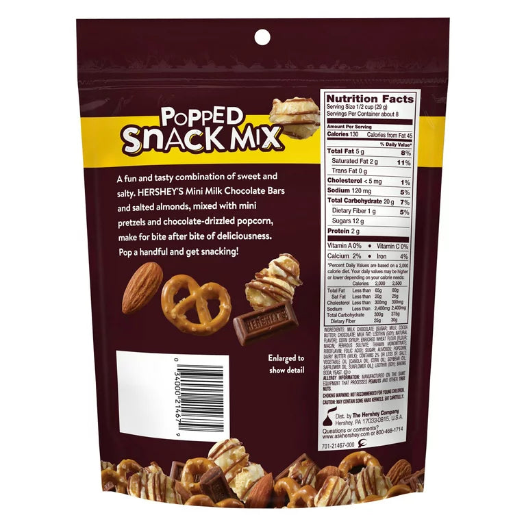 HERSHEY'S POPPED SNACK MIX 226g