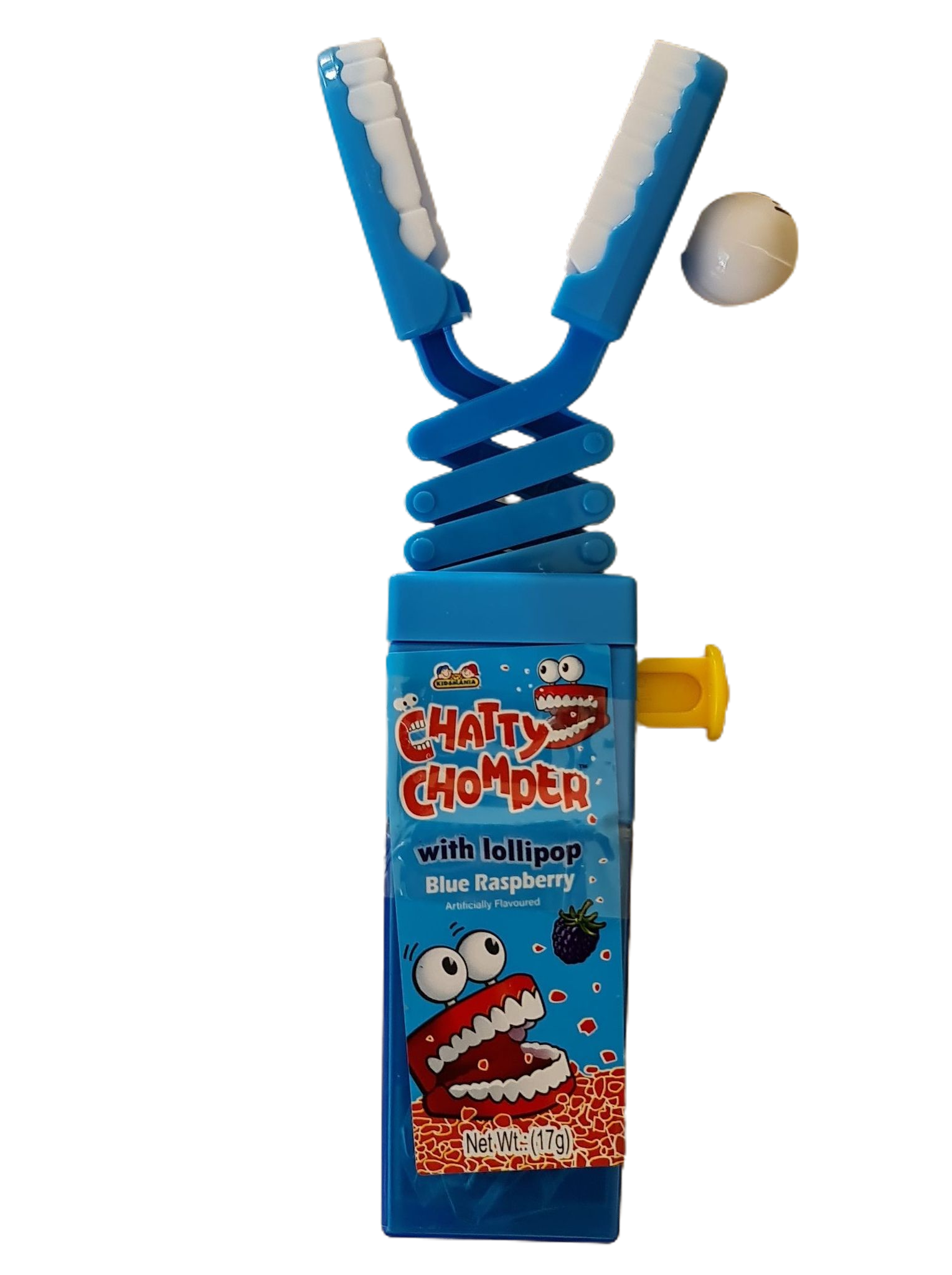 Chatty chomper blue raspberry 17g lollipop/toy