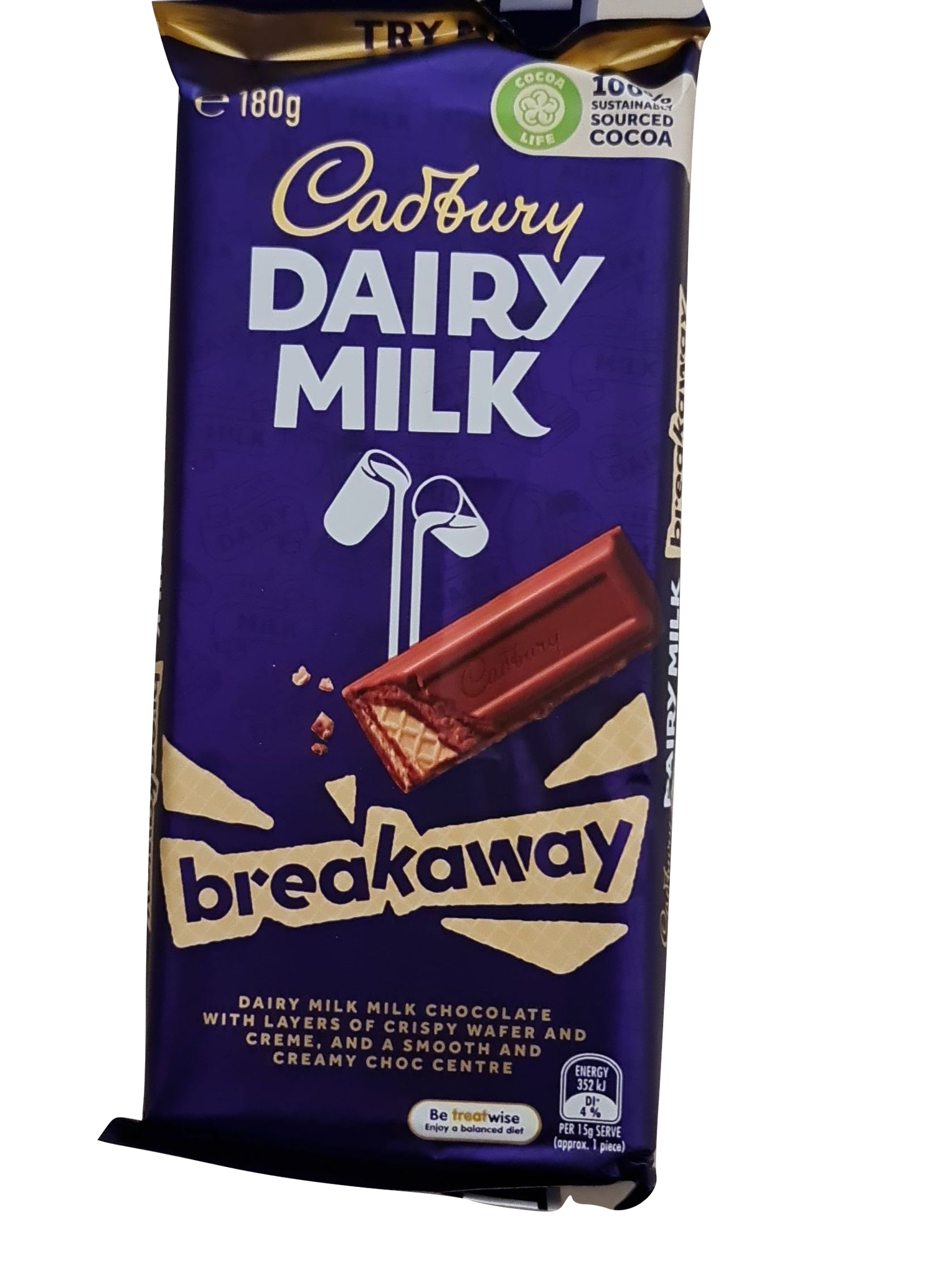 CADBURY Dairy Milk Breakaway Block 180g