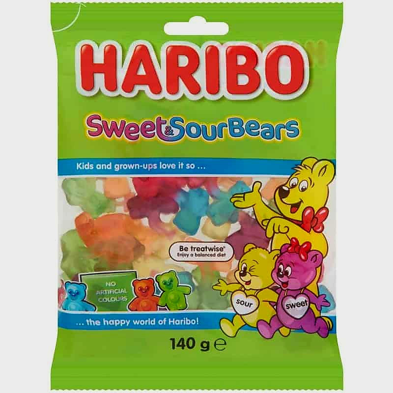 HARIBO Sweet & Sour Bears 140g