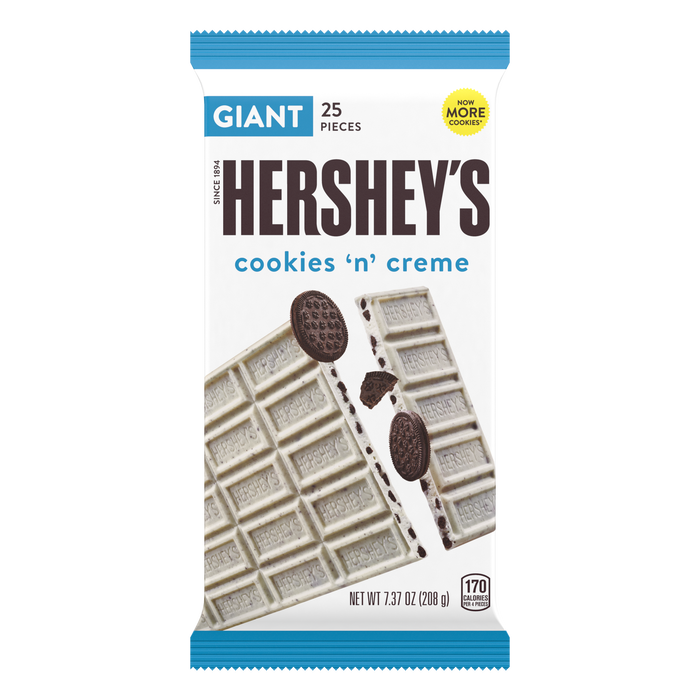 HERSHEY'S Giant Cookies N' Creme Block 208g