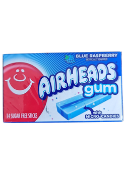 AIRHEADS Gum Blue Raspberry 14 Sticks 33.6g