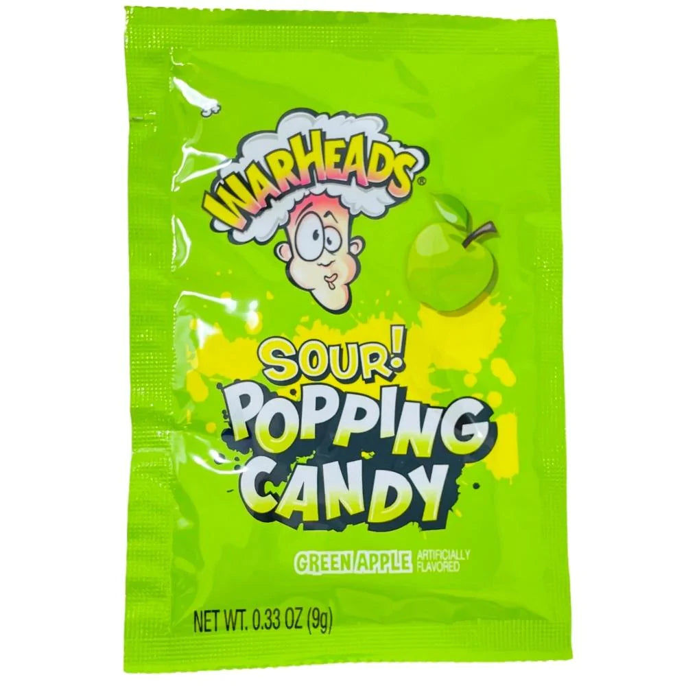 WARHEADS Sour Popping Candy Green Apple 9g