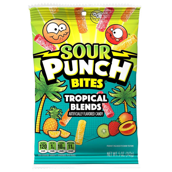 SOUR PUNCH Bites Tropical Blends 142g