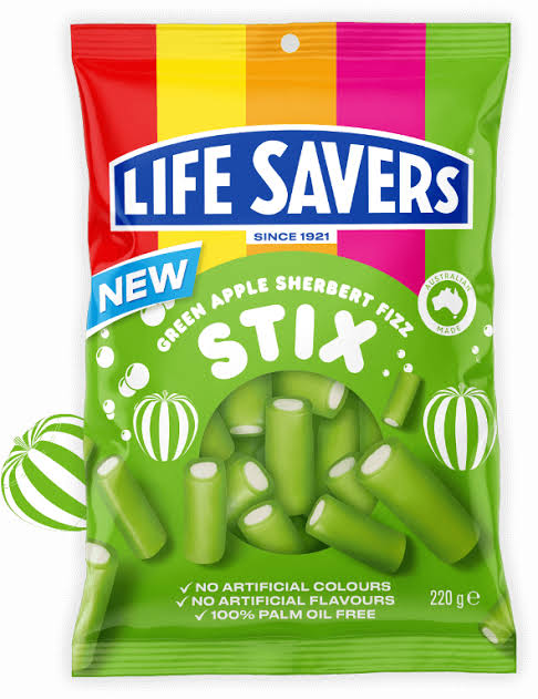 LIFESAVERS Stix Green Apple Sherbet 220g