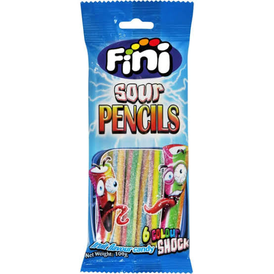 FINI 6 Colour Sour Pencils 100g