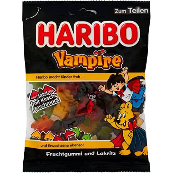 Haribo réglisse & fruit gomme vampires 175g