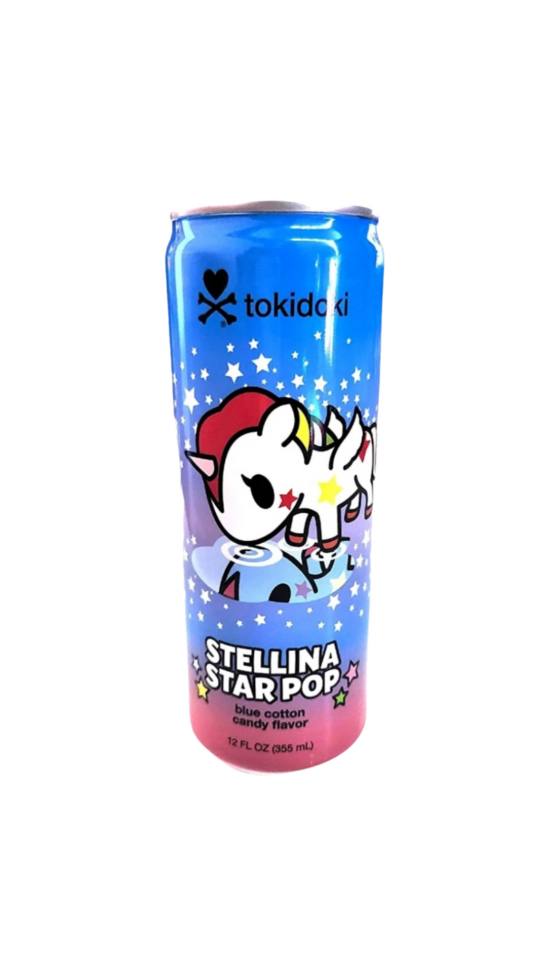 TOKIDOKI STELLINA STAR POP BLUE COTTON CANDY FLAVOR 355ML