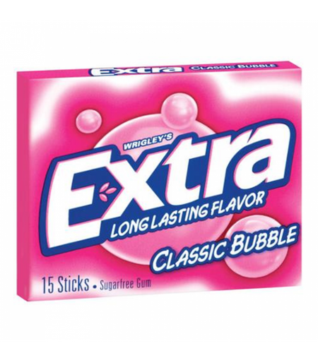 WRIGLEY'S Extra Long Lasting Flavour Classic Bubble 15 Sticks